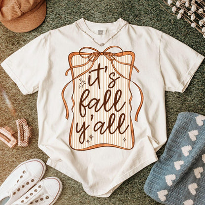 It's Fall Y'all Coquette Crew Neck T-shirt