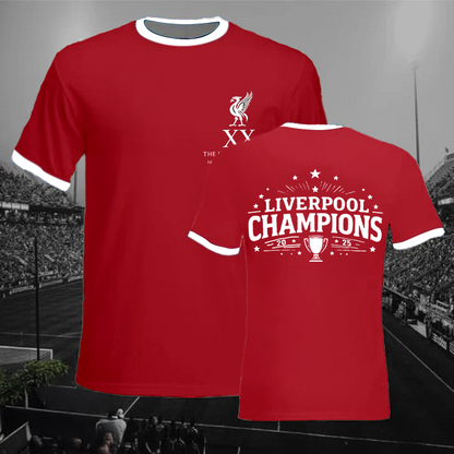 Liverpool Champions 2025 Soccer Fans Tee