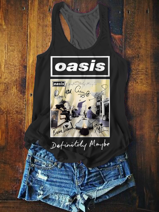 Oasis 2025 Tour Printed Casual Tank Top