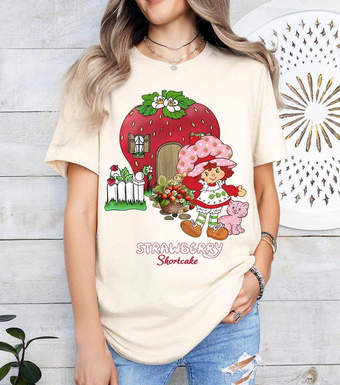 ヴィンテージ カートゥーンプリント クルーネック Tシャツ