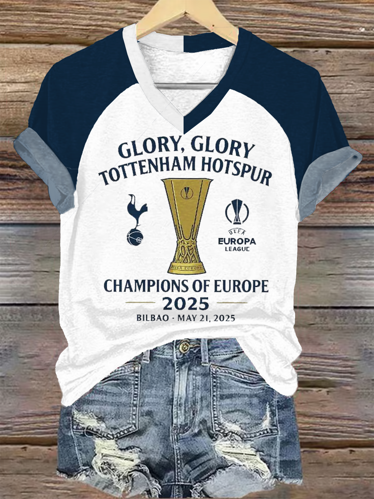 Tottenham Hotspur Champions 2025 Retro T-shirt