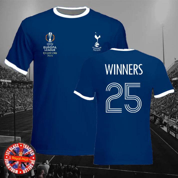 Europa League Winners Ringer Football Fan Crew Neck T-shirt