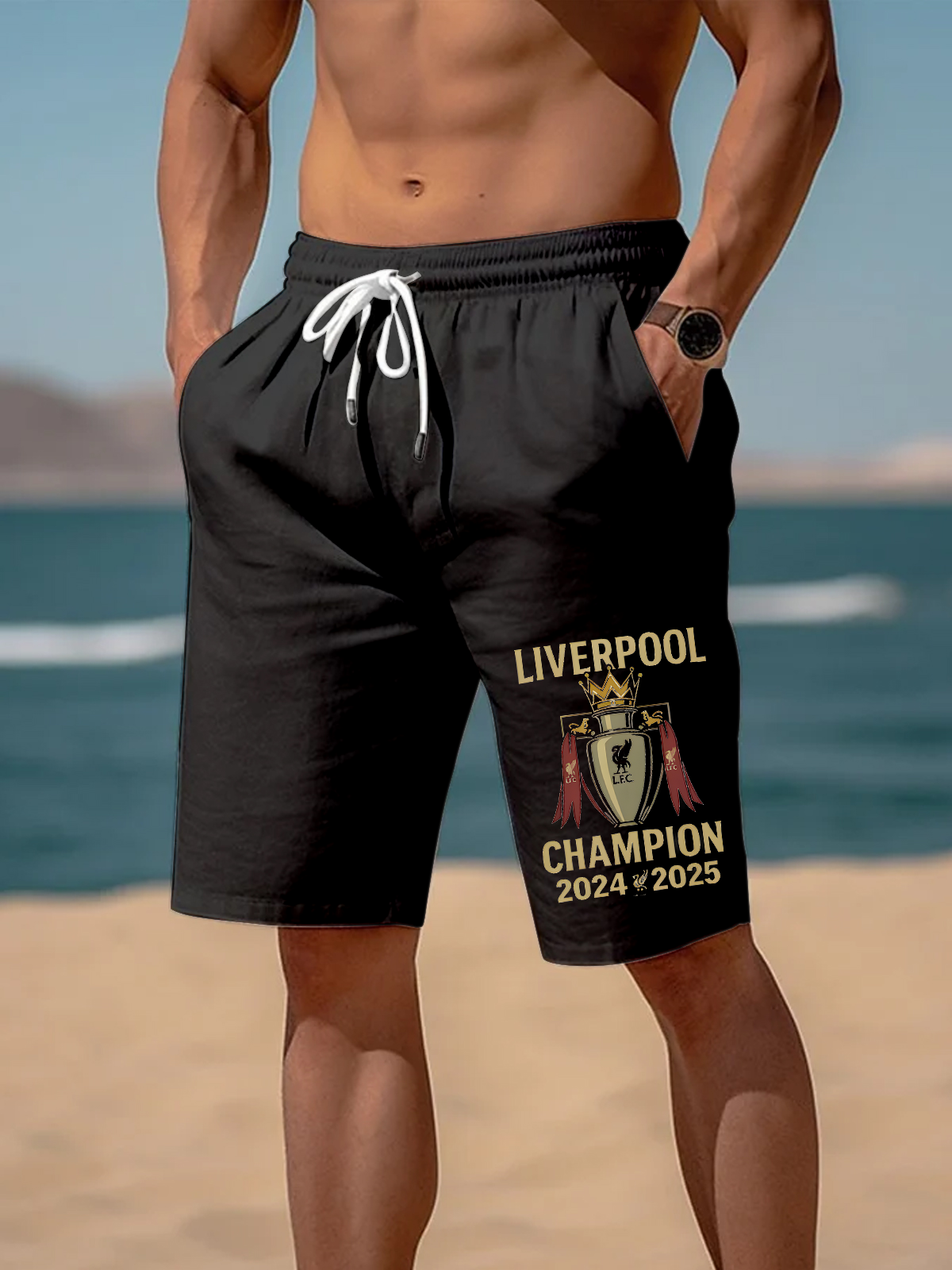 Liverpool Champions 2025 Men's Print Pocket Shorts