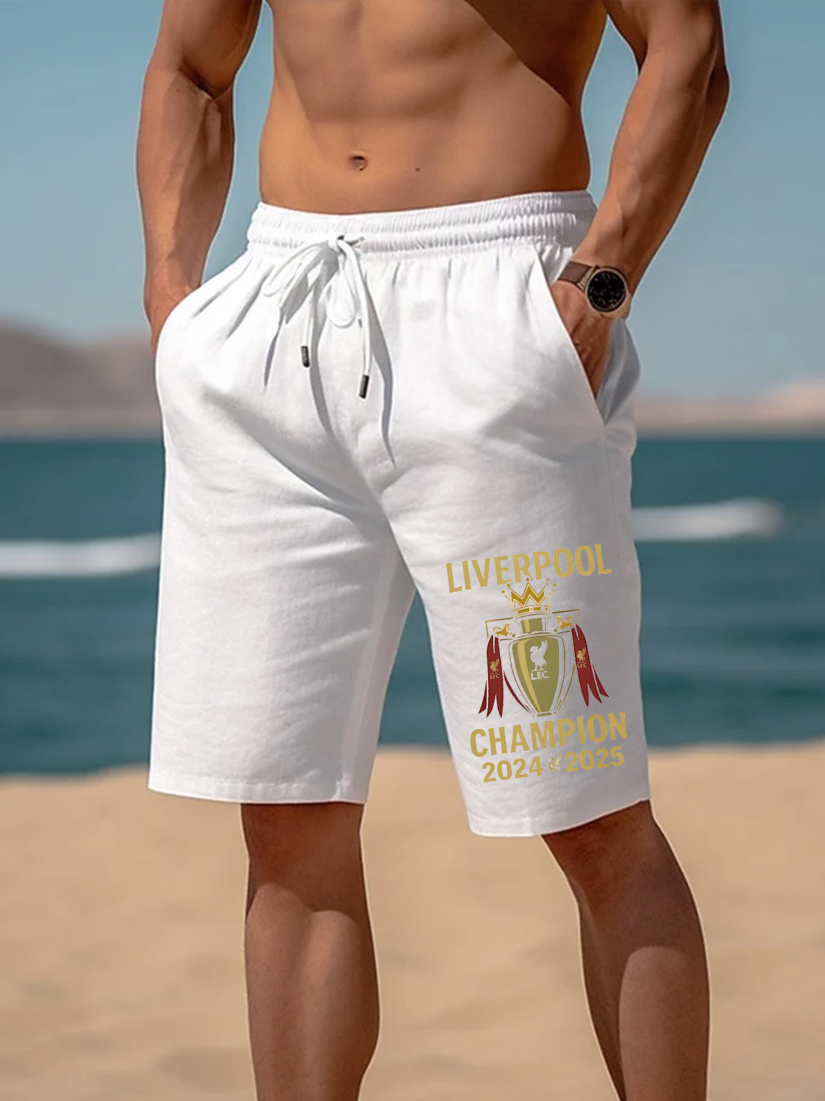 Liverpool Champions 2025 Men's Print Pocket Shorts