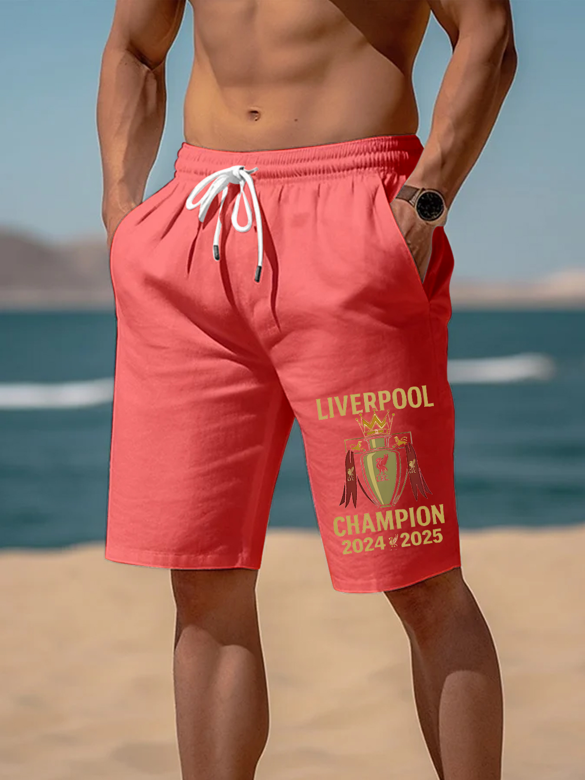 Liverpool Champions 2025 Men's Print Pocket Shorts