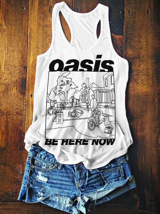 Oasis 2025 Tour Printed Casual Tank Top