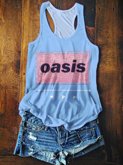 Oasis 2025 Tour Printed Casual Tank Top