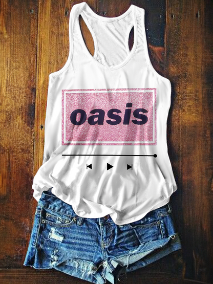 Oasis 2025 Tour Printed Casual Tank Top