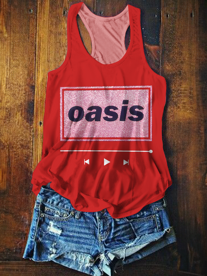 Oasis 2025 Tour Printed Casual Tank Top