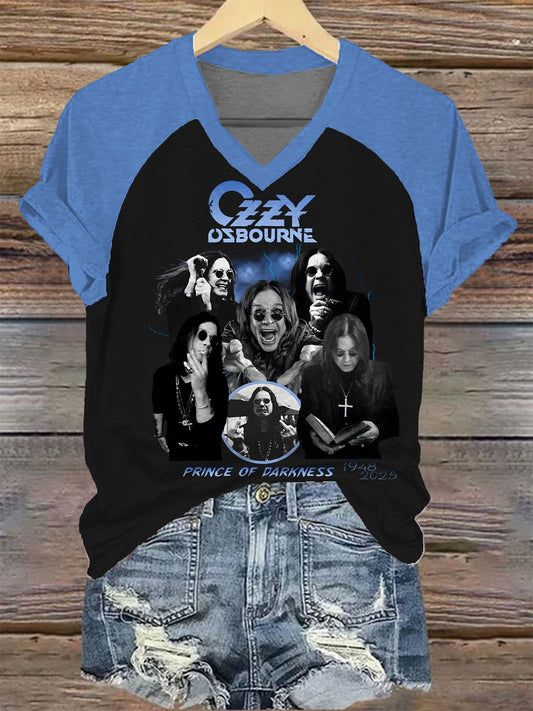 Ozzy Osbourne Retro V Neck T-shirt