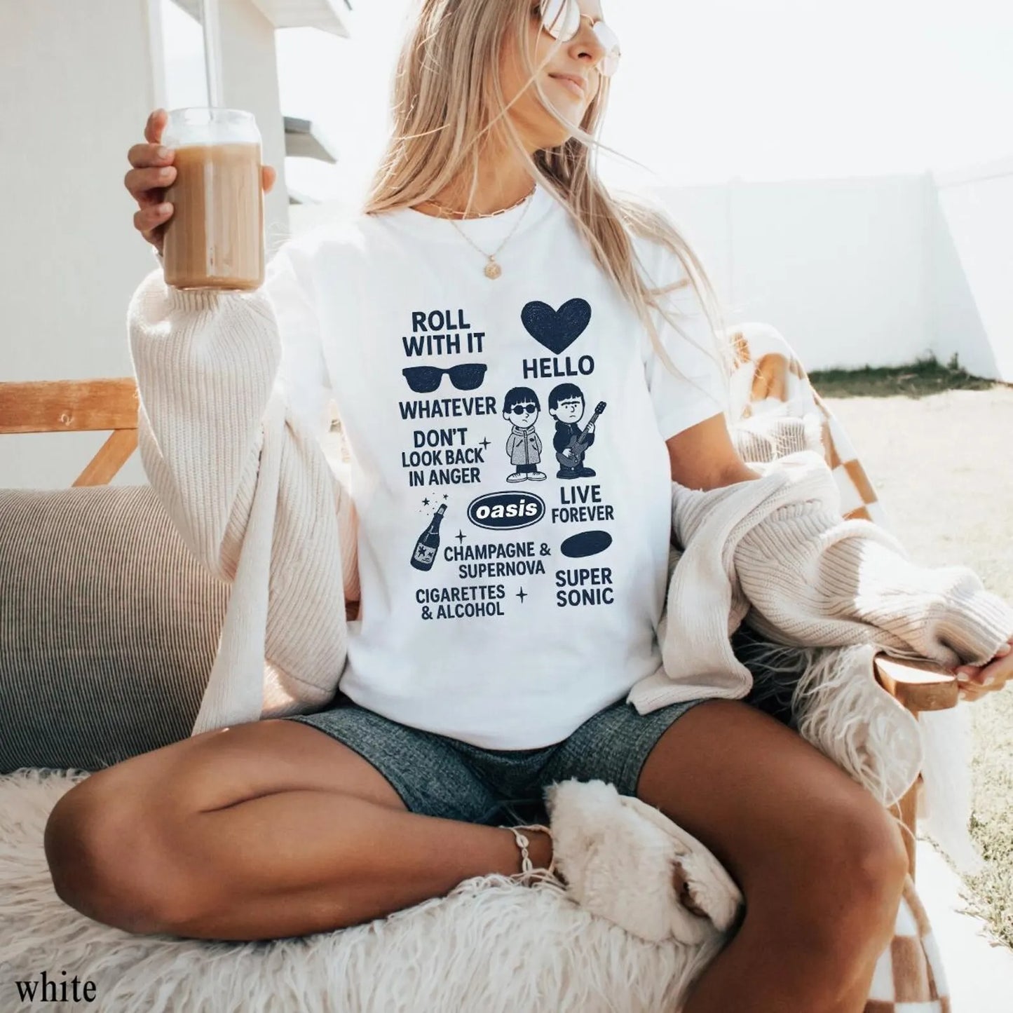 オアシス 2025 ツアーファン ユニセックス コットン Tシャツ