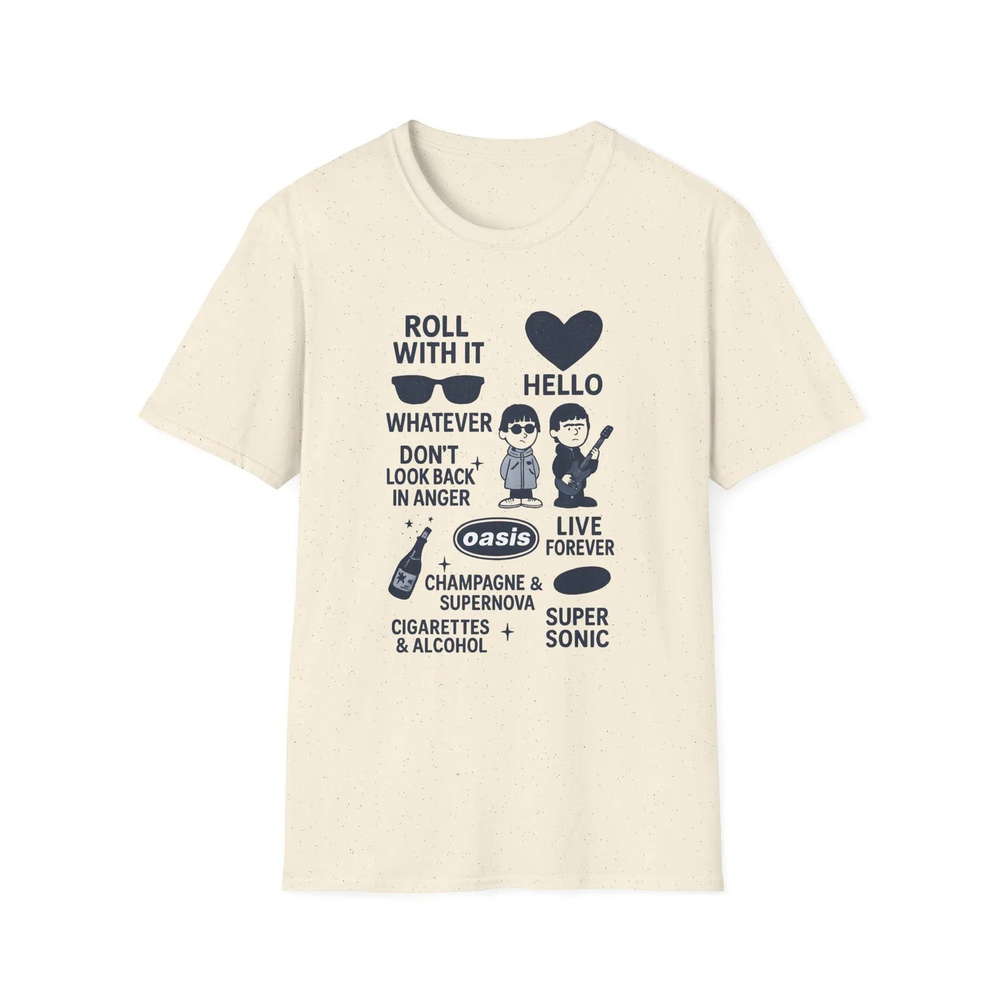 オアシス 2025 ツアーファン ユニセックス コットン Tシャツ