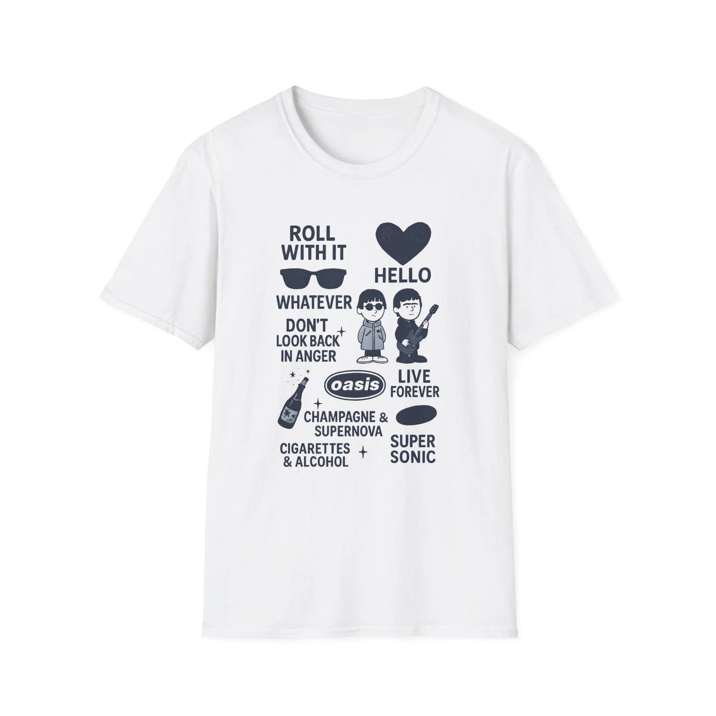 オアシス 2025 ツアーファン ユニセックス コットン Tシャツ