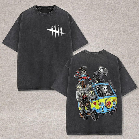 Halloween Printed Washed Cotton Short Sleeves