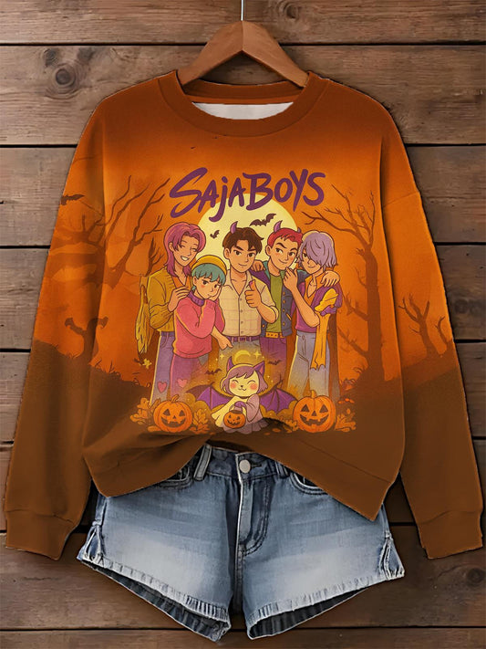 Halloween SAJA Boys Printed Long Sleeve Casual Top