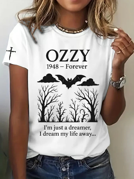 Women's Hot Singer Printed Crew Neck T-Shirt