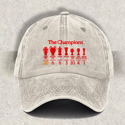 리버풀 챔피언스 2025 프린트 야구 모자 