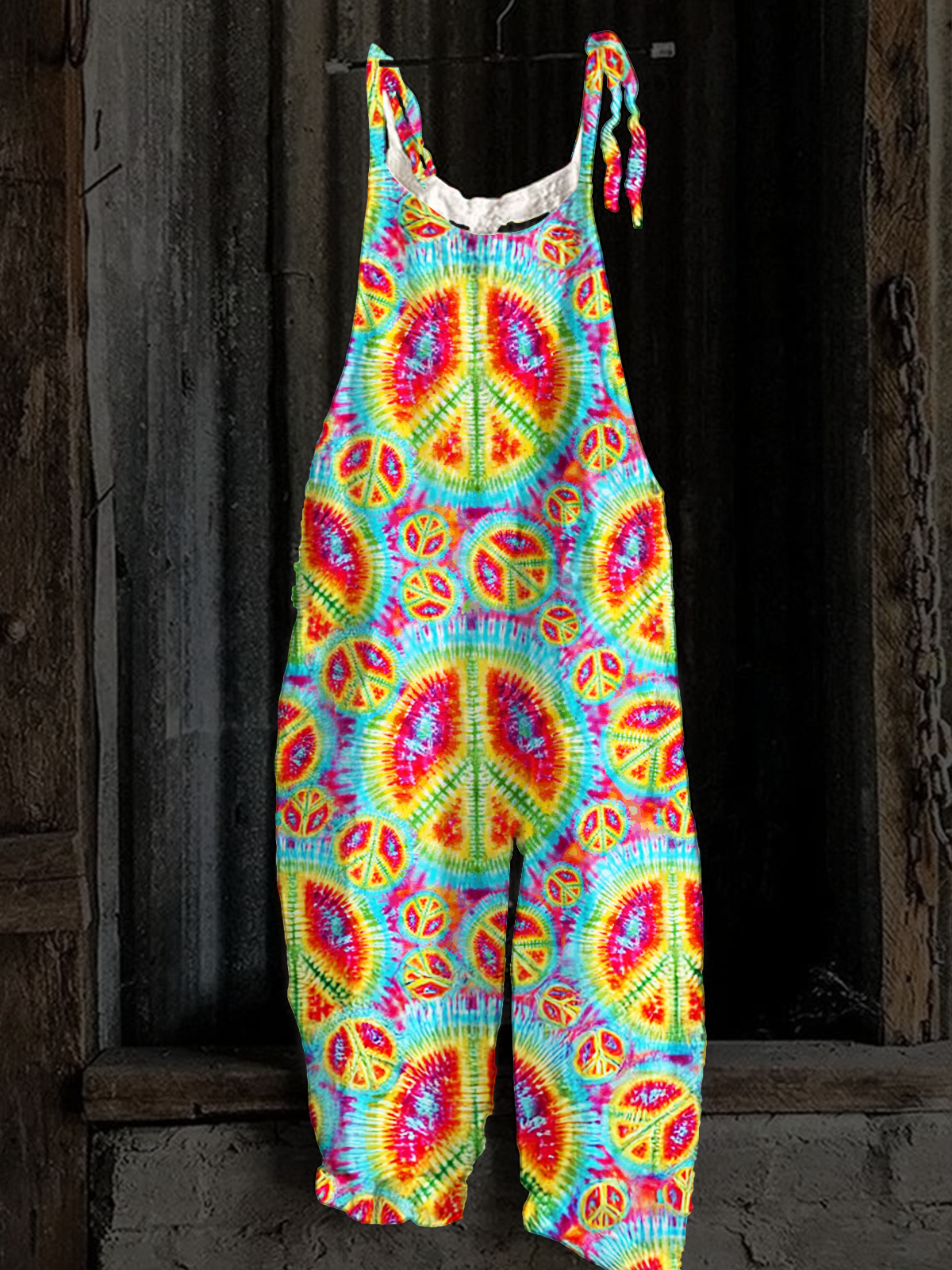 Tie Dye Hippie Peace Art Women's jumpsuits