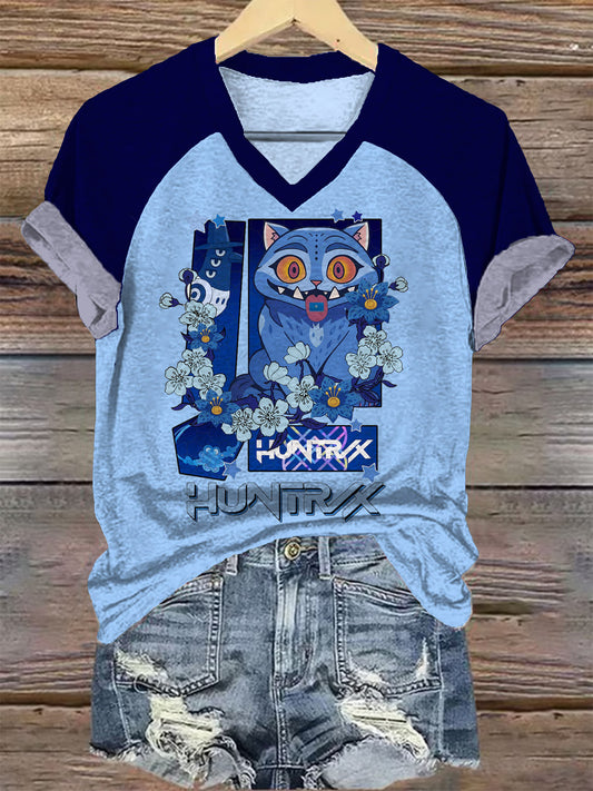Demon Hunter Tiger V-neck T-Shirt