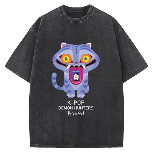 Huntrix Kpop Demo Movie Vintage Print Retro T-shirt