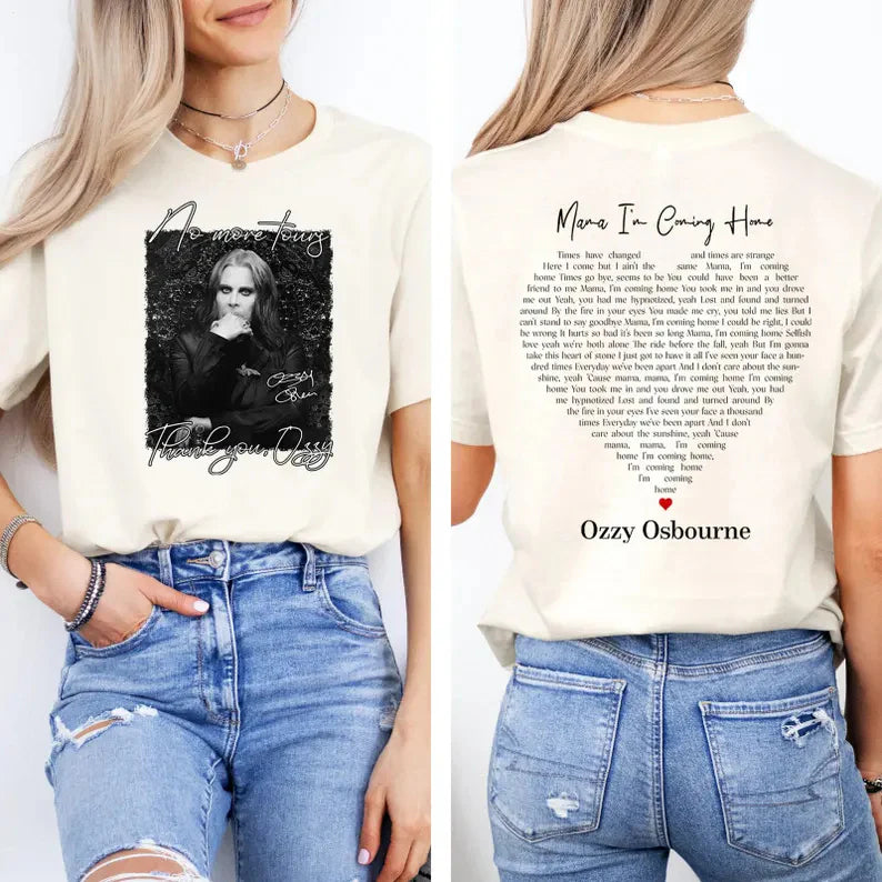 ノー・モア・ツアー オジー・オズボーン プリント クルーネック Tシャツ