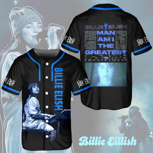 Billie Eilish Hit Me Hard And Soft Tour Baseball Jersey