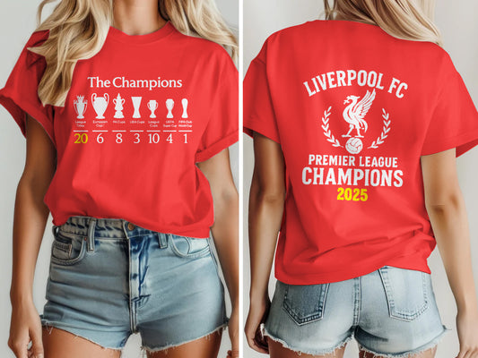 Liverpool Champions 2025 Crew Neck T-shirt