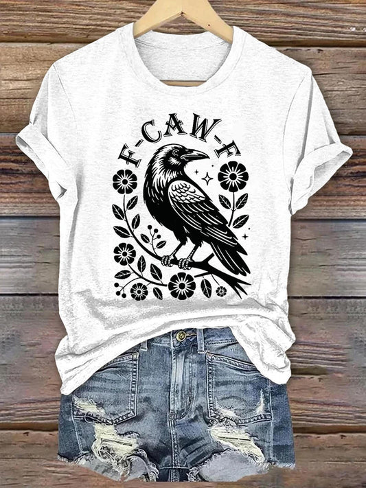 Funny Crow F-Caw-F Crew Neck T-shirt