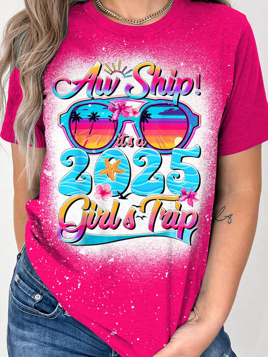 AW シップ イッツ ア 2025 ガールズ トリップ クルーネック Tシャツ