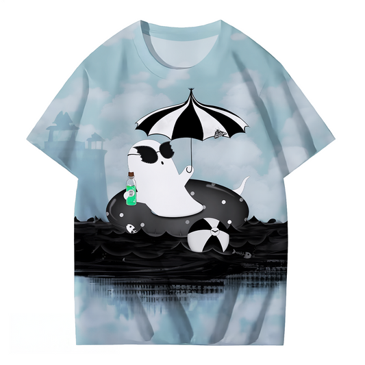 Fun Spooky Halloween Crew Neck T-shirt