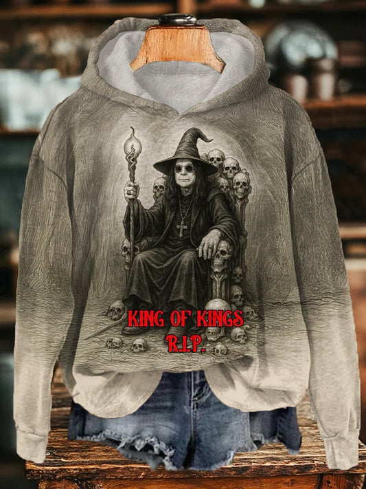 Ozzy Osbourne Long Sleeve Printed Hoodie