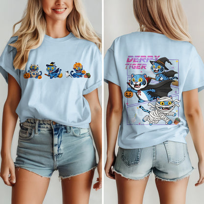 Halloween Demon Hunter Unisex Cotton Crew Neck T-shirt