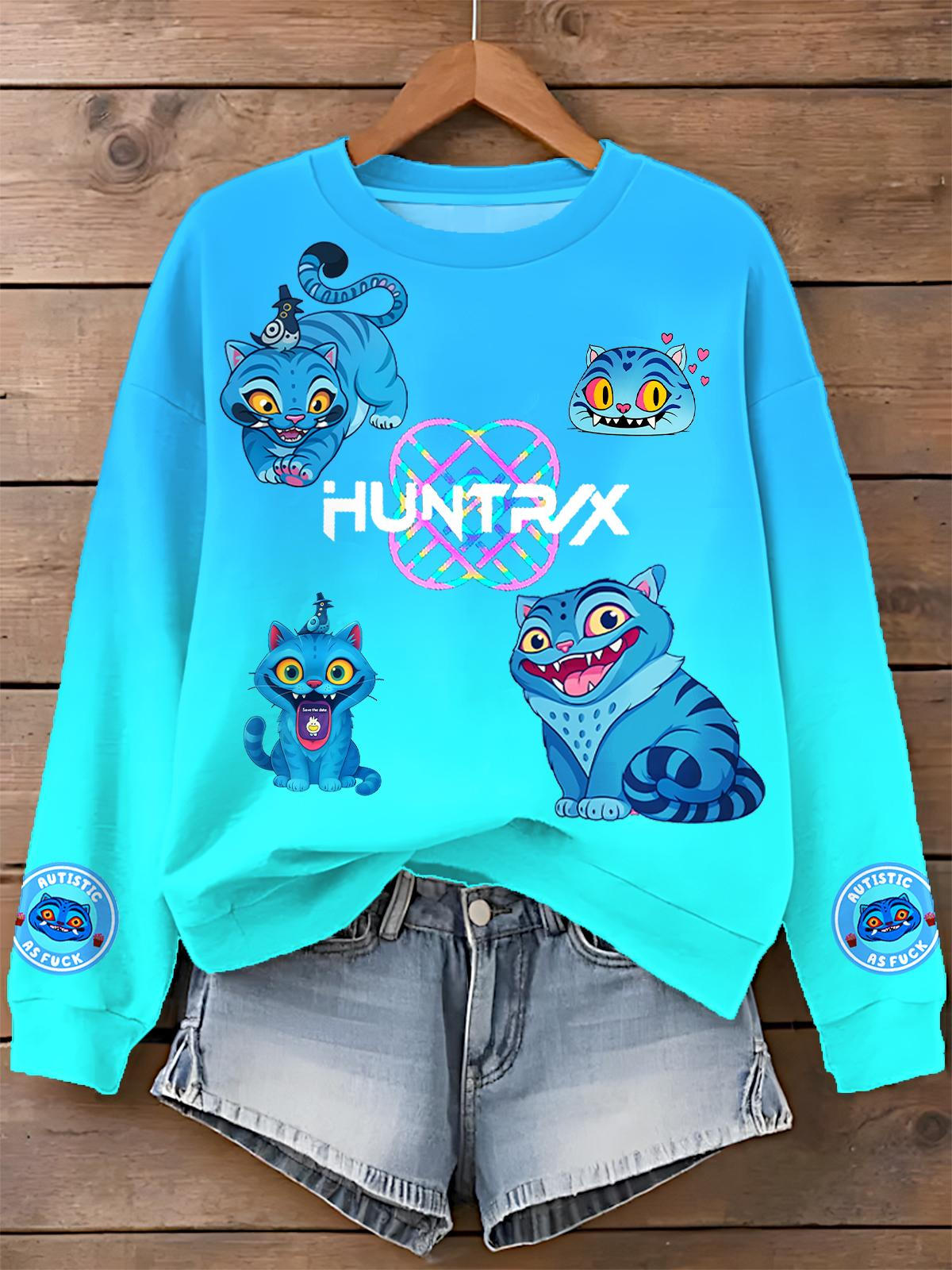 Demon hunter Printed Long Sleeve Casual Top