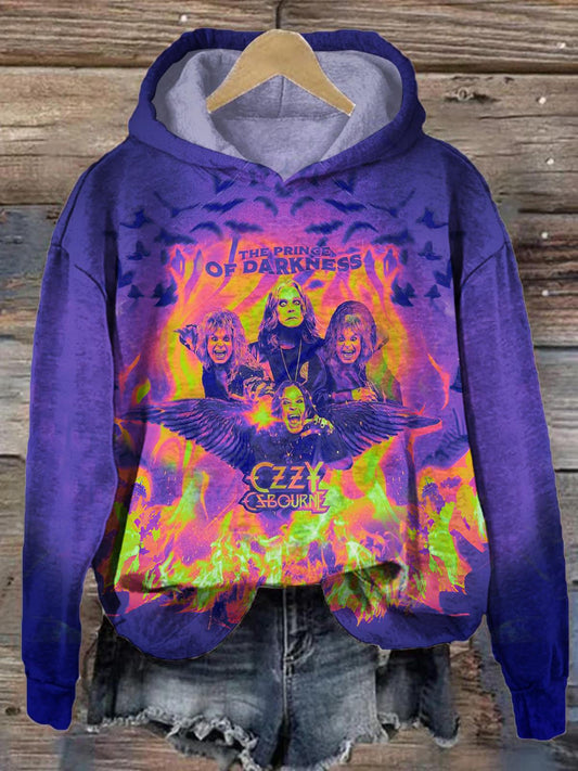 Ozzy Osbourne Long Sleeve Printed Hoodie