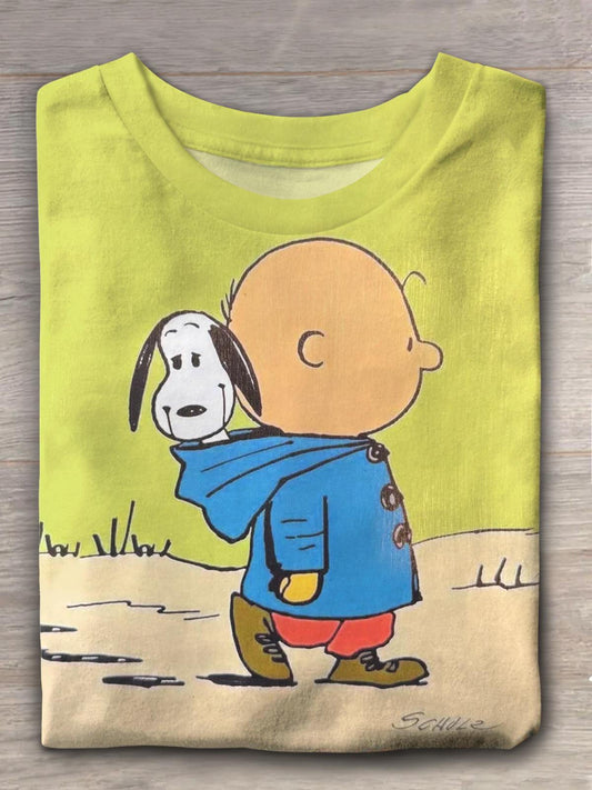 Charlie Brown & Snoopy Crew Neck T-shirt