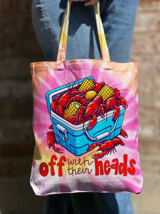 Crawfish Fun Quote Shoulder Zipper Canvas Bag