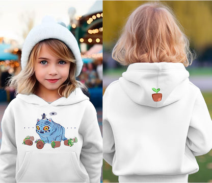 Demon Cat Derpy Children's Hooded Hoodie