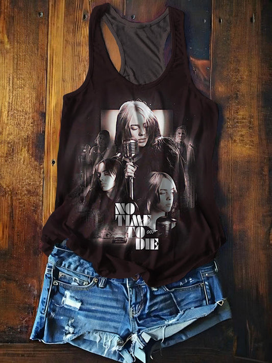 Billie Eilish Hit Me Hard And Soft Tour Printed Casual Tank Top