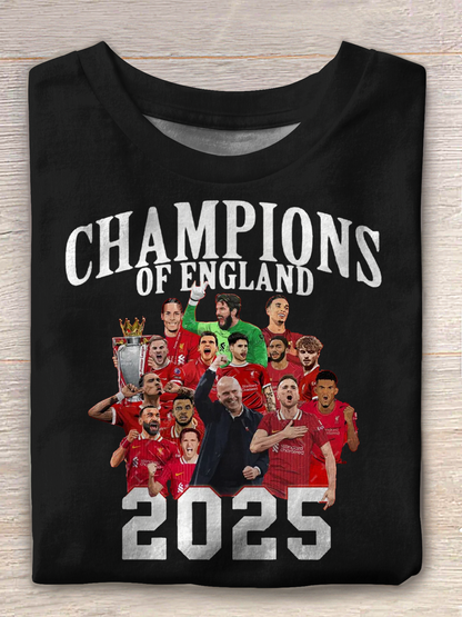 ヴィンテージ リバプール 2025 チャンピオンズ クルーネック Tシャツ