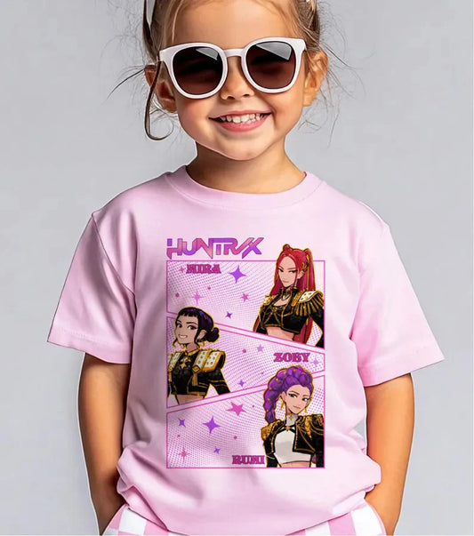 Huntrix Demon Hunters Comfort Colors Kids T-Shirts