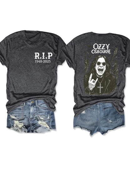 RIP Ozzy Osbourne 1948-2025 Crew Neck T-shirt