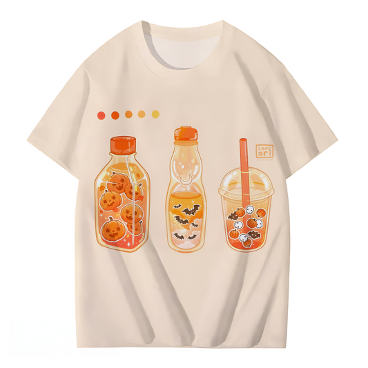 Fun Halloween illustrations Crew Neck T-shirt