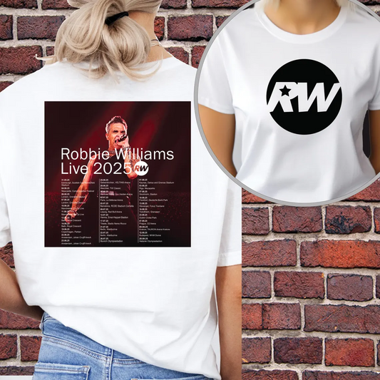 ロビー・ウィリアムズ ライブツアー 2025 ファン クルーネック Tシャツ