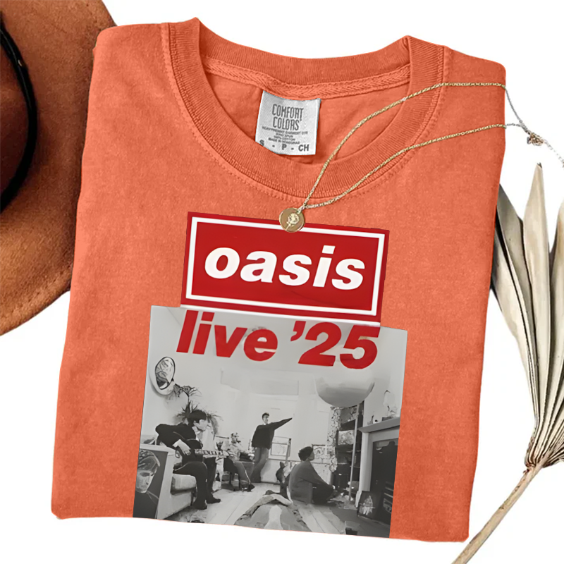 オアシス ライブツアー 2025 ヴィンテージ レトロ Tシャツ