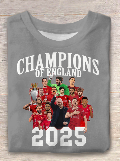 ヴィンテージ リバプール 2025 チャンピオンズ クルーネック Tシャツ