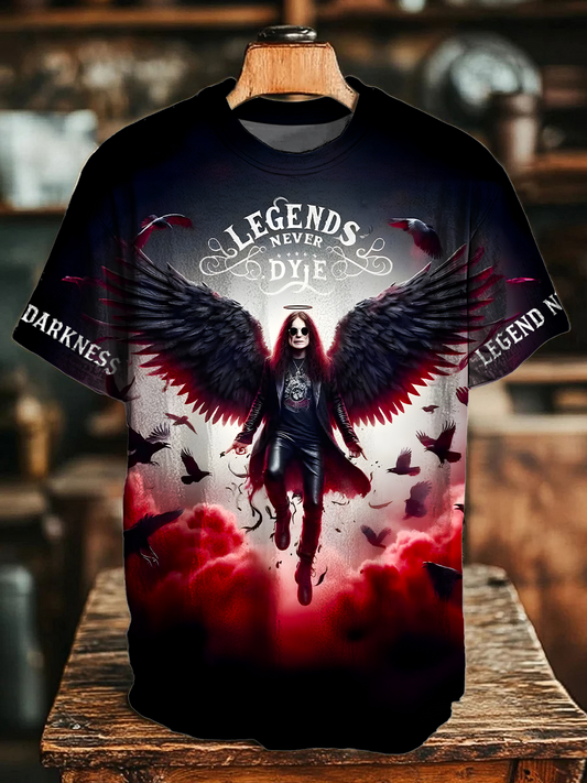 Legends Never Die In Memory of Ozzy Crew Neck T-shirt
