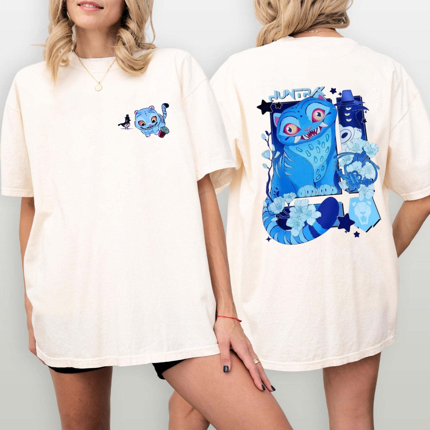 Huntrix Kpop Demo Movie Vintage Print Retro T-shirt