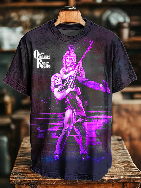 Randy Rhoads and Ozzy Osbourne Crew Neck T-shirt