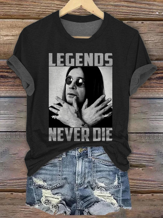 Ozzy Osbourne Crew Neck Cotton T-shirts