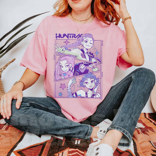 Huntrix Kpop Demo Movie Vintage Print Retro T-shirt